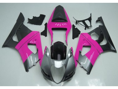 Online 2003-2004 Suzuki GSXR 1000 Fairings - Pink Silver and Black