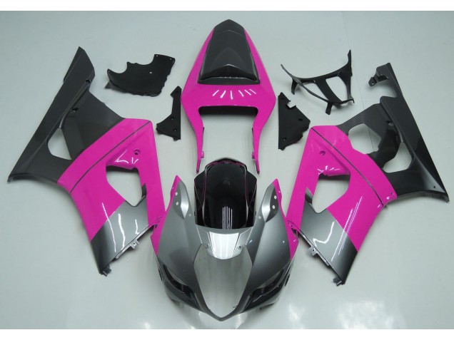 Online 2003-2004 Suzuki GSXR 1000 Fairings - Pink Silver and Black Online 2003-2004 Suzuki GSXR 1000 Fairings - Pink Silver and Black