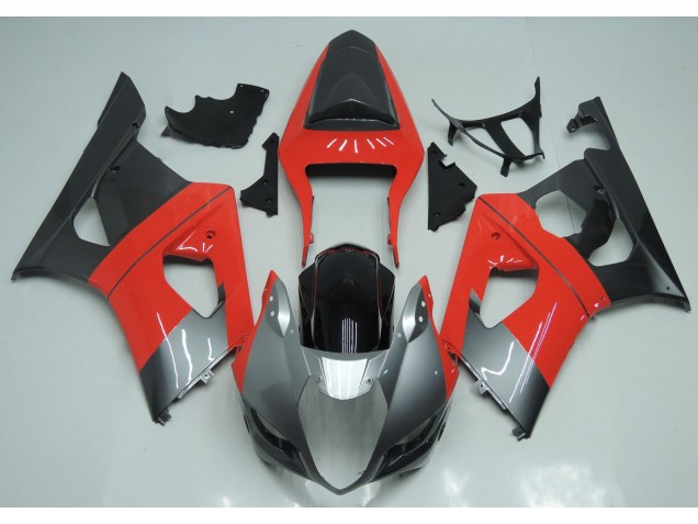 Online 2003-2004 Suzuki GSXR 1000 Fairings - Red Silver and Black Online 2003-2004 Suzuki GSXR 1000 Fairings - Red Silver and Black