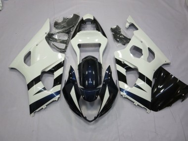 Online 2003-2004 Suzuki GSXR 1000 Fairings - White and Black