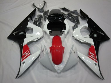 Online 2003-2005 Yamaha R6 Fairings - Black White and Red