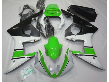 Online 2003-2005 Yamaha R6 Fairings - Gloss White and Green