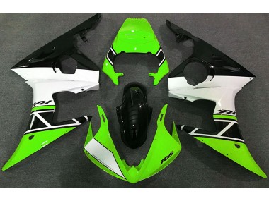 Online 2003-2005 Yamaha R6 Fairings - Green White and Black
