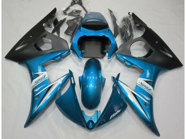 Online 2003-2005 Yamaha R6 Fairings - Light Blue & White