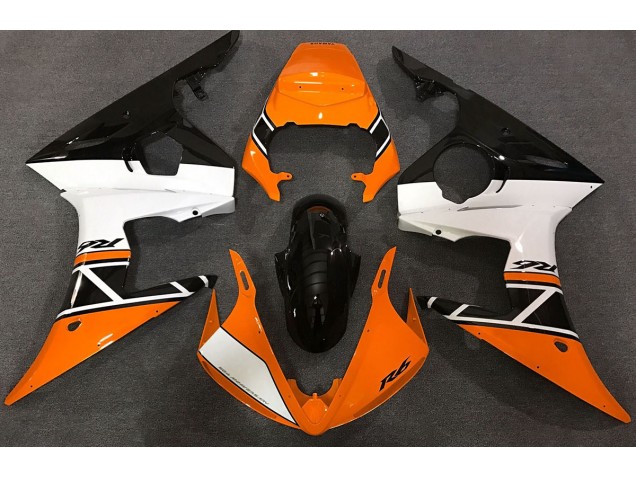 Online 2003-2005 Yamaha R6 Fairings - Orange White and Black