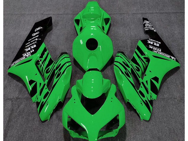 Online 2004-2005 Honda CBR1000RR Fairings - Gloss Green Flame Online 2004-2005 Honda CBR1000RR Fairings - Gloss Green Flame