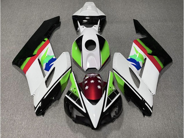 Online 2004-2005 Honda CBR1000RR Fairings - Green and Red Flag Online 2004-2005 Honda CBR1000RR Fairings - Green and Red Flag
