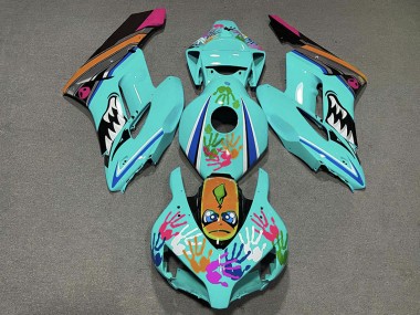 Online 2004-2005 Honda CBR1000RR Fairings - Teal Shark