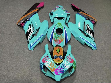 Online 2004-2005 Honda CBR1000RR Fairings - Teal Shark