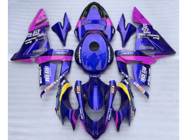 Online 2004-2005 Kawasaki ZX10R Fairings - Blue and Pink Trickstar