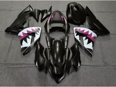 Online 2004-2005 Kawasaki ZX10R Fairings - copy of Matte Black and Pink Shark