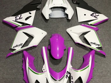 Online 2004-2005 Kawasaki ZX10R Fairings - Gloss White & Pink