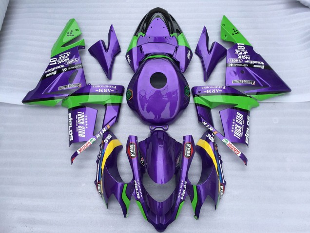 Online 2004-2005 Kawasaki ZX10R Fairings - Green Purple Trick Star Online 2004-2005 Kawasaki ZX10R Fairings - Green Purple Trick Star