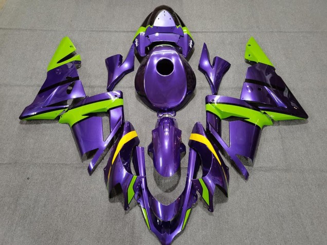 Online 2004-2005 Kawasaki ZX10R Fairings - Purple Green and Yellow