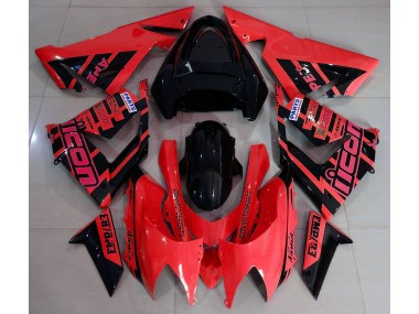Online 2004-2005 Kawasaki ZX10R Fairings - Red and Black & Logos
