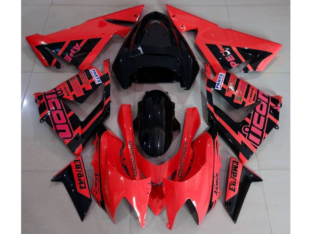 Online 2004-2005 Kawasaki ZX10R Fairings - Red and Black & Logos Online 2004-2005 Kawasaki ZX10R Fairings - Red and Black & Logos