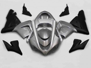 Online 2004-2005 Kawasaki ZX10R Fairings - Silver Black