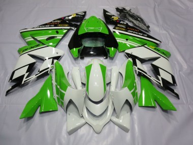 Online 2004-2005 Kawasaki ZX10R Fairings - White Green