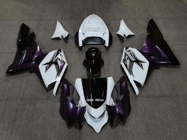 Online 2004-2005 Kawasaki ZX10R Fairings - White Purple and Black