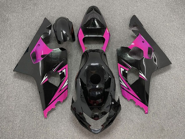 Online 2004-2005 Suzuki GSXR 600-750 Fairings - Gloss Black and Pink Online 2004-2005 Suzuki GSXR 600-750 Fairings - Gloss Black and Pink
