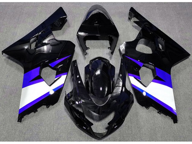Online 2004-2005 Suzuki GSXR 600-750 Fairings - Gloss Black & Blue Online 2004-2005 Suzuki GSXR 600-750 Fairings - Gloss Black & Blue
