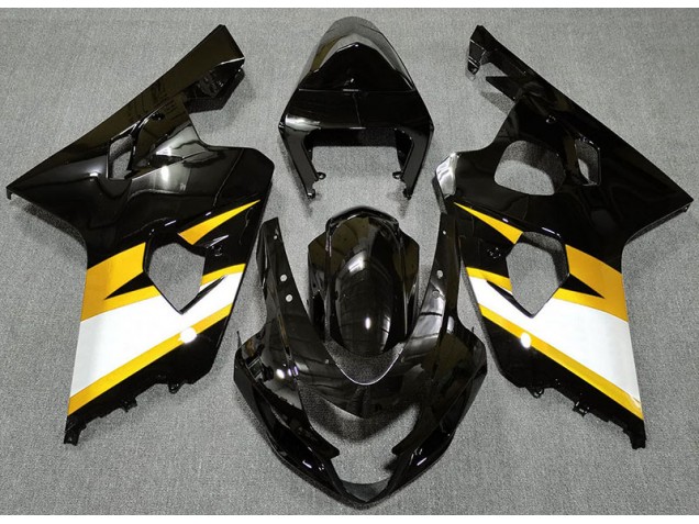 Online 2004-2005 Suzuki GSXR 600-750 Fairings - Gloss Black & Yellow
