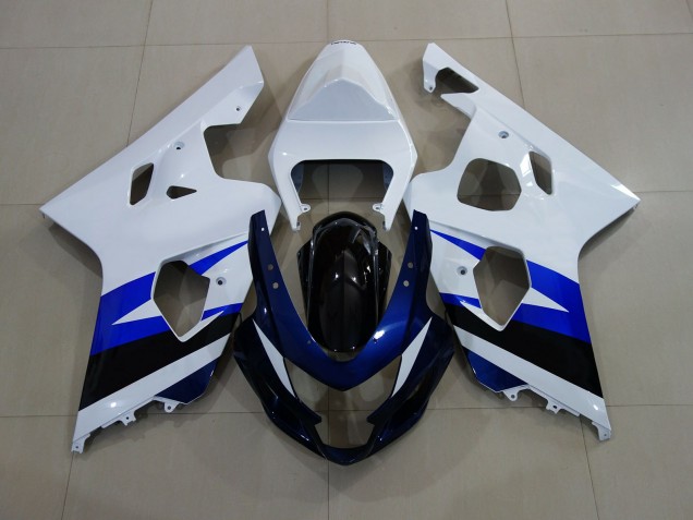 Online 2004-2005 Suzuki GSXR 600-750 Fairings - Gloss White & Deep Blue