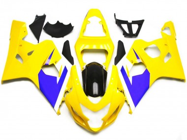 Online 2004-2005 Suzuki GSXR 600-750 Fairings - Gloss Yellow and Vibrant Blue Custom
