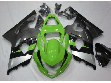 Online 2004-2005 Suzuki GSXR 600-750 Fairings - Green and Silver