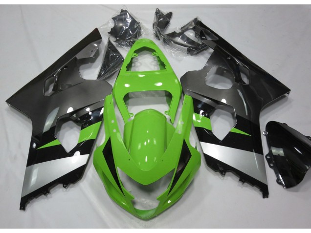 Online 2004-2005 Suzuki GSXR 600-750 Fairings - Green and Silver Online 2004-2005 Suzuki GSXR 600-750 Fairings - Green and Silver