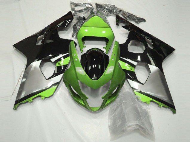 Online 2004-2005 Suzuki GSXR 600-750 Fairings - Light Green Silver and Black Online 2004-2005 Suzuki GSXR 600-750 Fairings - Light Green Silver and Black