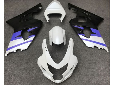 Online 2004-2005 Suzuki GSXR 600-750 Fairings - Matte White & Blue