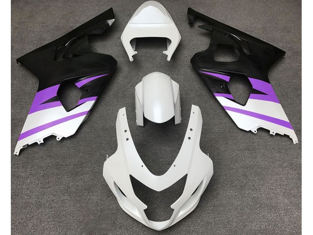 Online 2004-2005 Suzuki GSXR 600-750 Fairings - Matte White & Purple