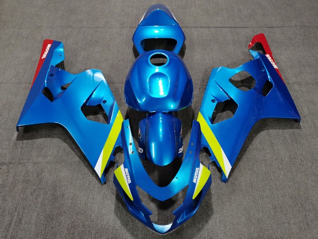 Online 2004-2005 Suzuki GSXR 600-750 Fairings - Pearl Blue Yellow