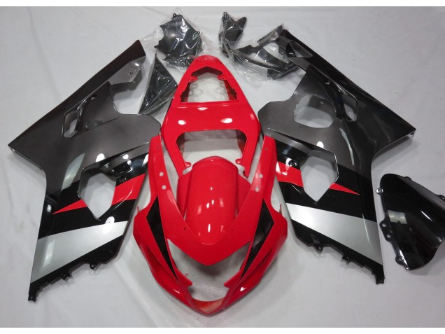 Online 2004-2005 Suzuki GSXR 600-750 Fairings - Red and Silver Gloss Online 2004-2005 Suzuki GSXR 600-750 Fairings - Red and Silver Gloss
