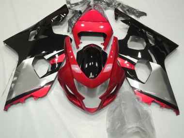 Online 2004-2005 Suzuki GSXR 600-750 Fairings - Red Silver and Black