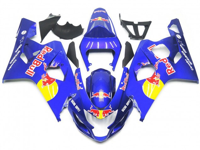 Online 2004-2005 Suzuki GSXR 600-750 Fairings - Vibrant Blue Red Bull Style Online 2004-2005 Suzuki GSXR 600-750 Fairings - Vibrant Blue Red Bull Style