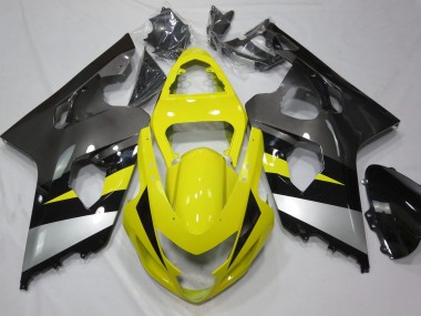 Online 2004-2005 Suzuki GSXR 600-750 Fairings - Yellow and Grey