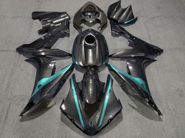 Online 2004-2006 Yamaha R1 Fairings - Carbon Style w Light Blue