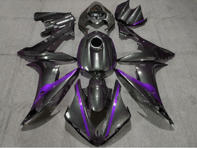 Online 2004-2006 Yamaha R1 Fairings - Carbon Style w Purple