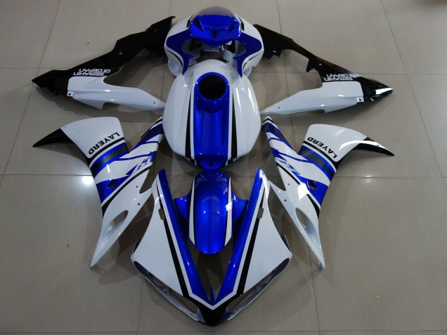 Online 2004-2006 Yamaha R1 Fairings - Gloss White and Blue Online 2004-2006 Yamaha R1 Fairings - Gloss White and Blue