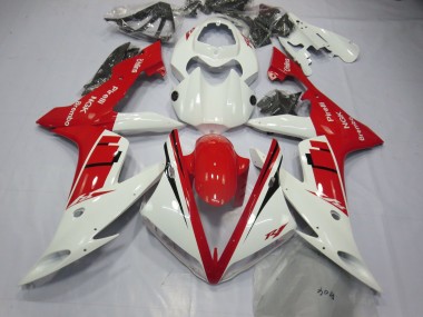 Online 2004-2006 Yamaha R1 Fairings - White and Red Design