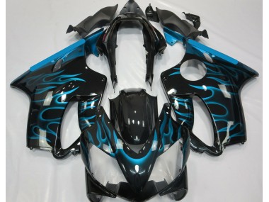 Online 2004-2007 Honda CBR600 F4i Fairings - Light Blue Flame