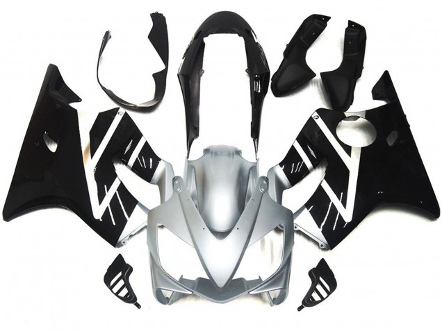 Online 2004-2007 Honda CBR600 F4i Fairings - Silver Grey and Black Gloss