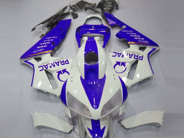 Online 2005-2006 Honda CBR600RR Fairings - Blue and White Custom Online 2005-2006 Honda CBR600RR Fairings - Blue and White Custom