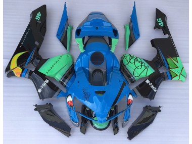 Online 2005-2006 Honda CBR600RR Fairings - Blue Shark & Green