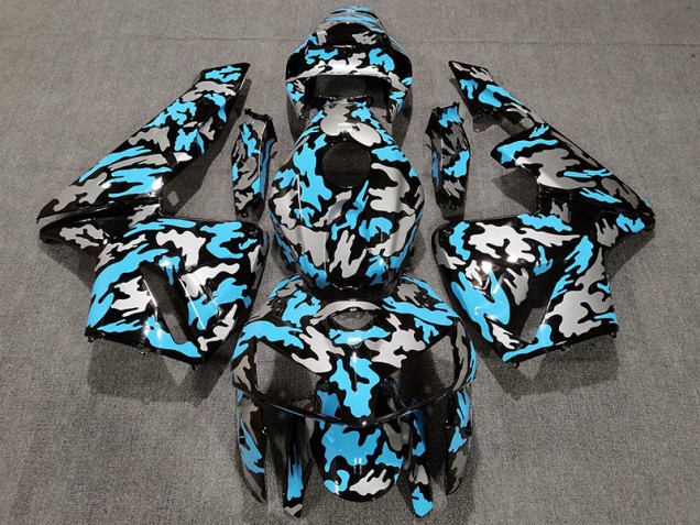 Online 2005-2006 Honda CBR600RR Fairings - Camo & LIGHT BLUE Online 2005-2006 Honda CBR600RR Fairings - Camo & LIGHT BLUE
