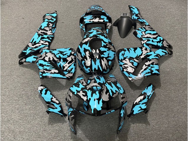Online 2005-2006 Honda CBR600RR Fairings - Camo & LIGHT CYAN Online 2005-2006 Honda CBR600RR Fairings - Camo & LIGHT CYAN