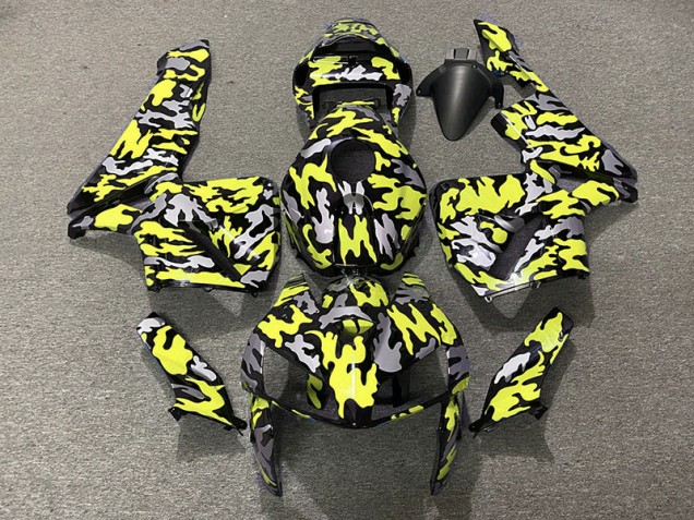 Online 2005-2006 Honda CBR600RR Fairings - Camo & NEON YELLOW Online 2005-2006 Honda CBR600RR Fairings - Camo & NEON YELLOW