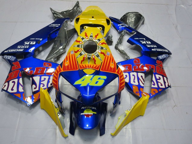 Online 2005-2006 Honda CBR600RR Fairings - Custom Blue Rossi Online 2005-2006 Honda CBR600RR Fairings - Custom Blue Rossi